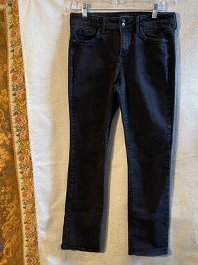 NYDJ Marlyn straight slim black jeans